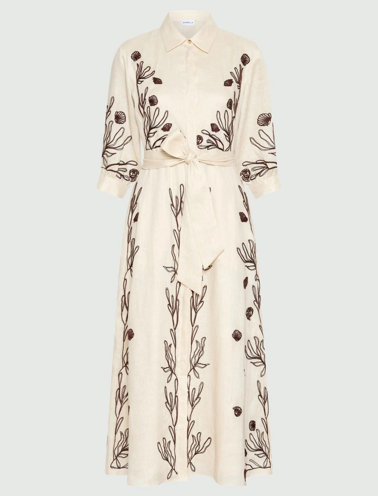 MRL-2613221232 MLLBANDA CREAM FLORAL DRESS