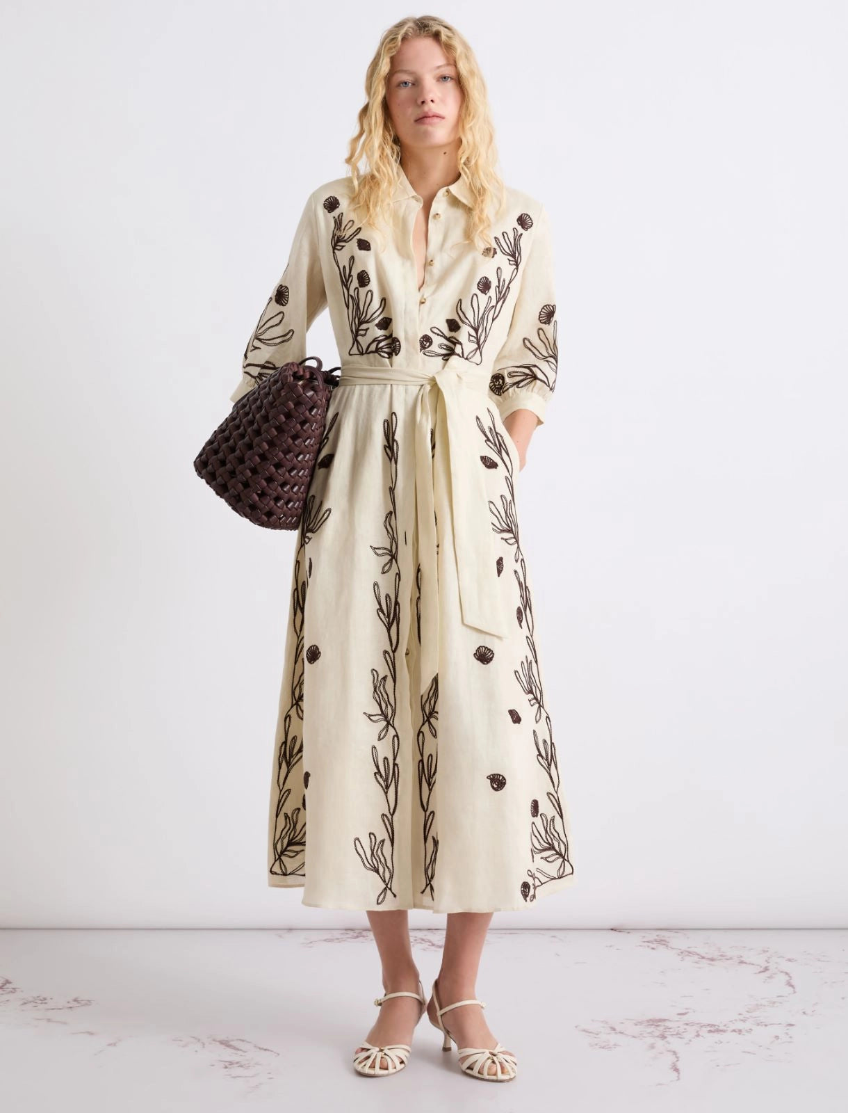 MRL-2613221232 MLLBANDA CREAM FLORAL DRESS