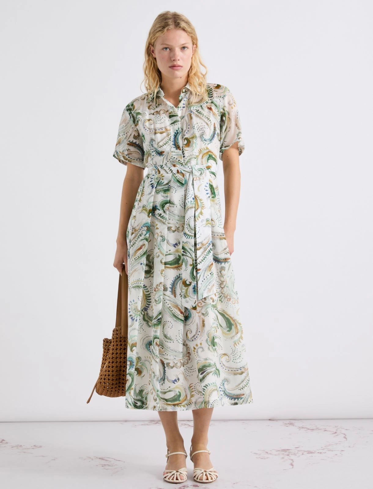 MRL-2613221342 MLLGALLI WHITE PRINT DRESS