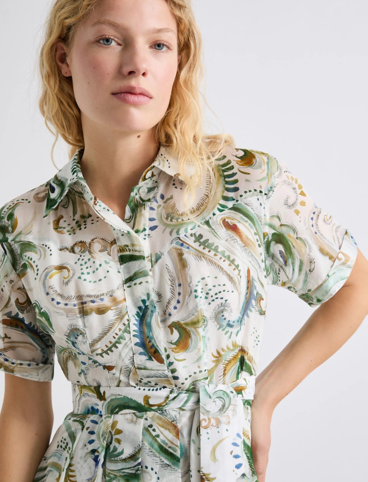 MRL-2613221342 MLLGALLI WHITE PRINT DRESS