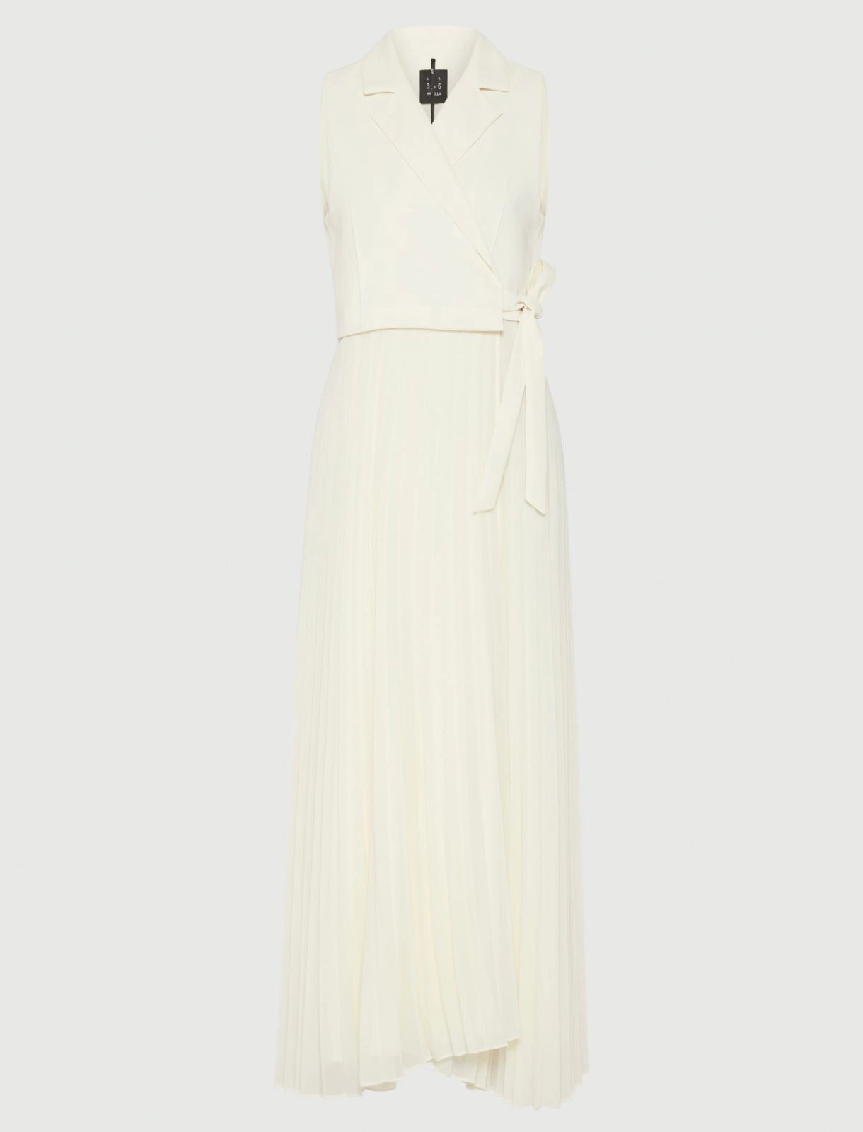 MRL-25232201 STATUA IVORY WRAP PLEATED DRESS