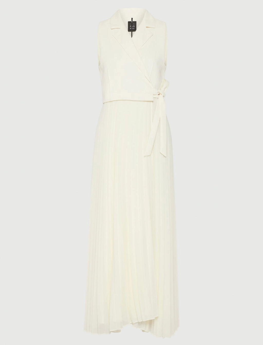 MRL-25232201 STATUA BLACK WRAP PLEATED DRESS