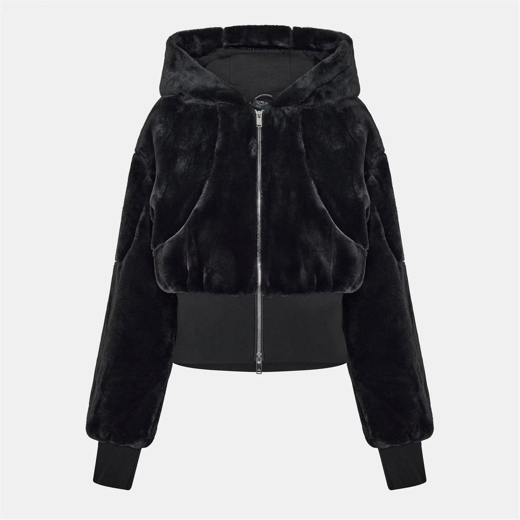 MKN-M15LS643 BLACK ROSA DI LIMA BUNNY JACKET