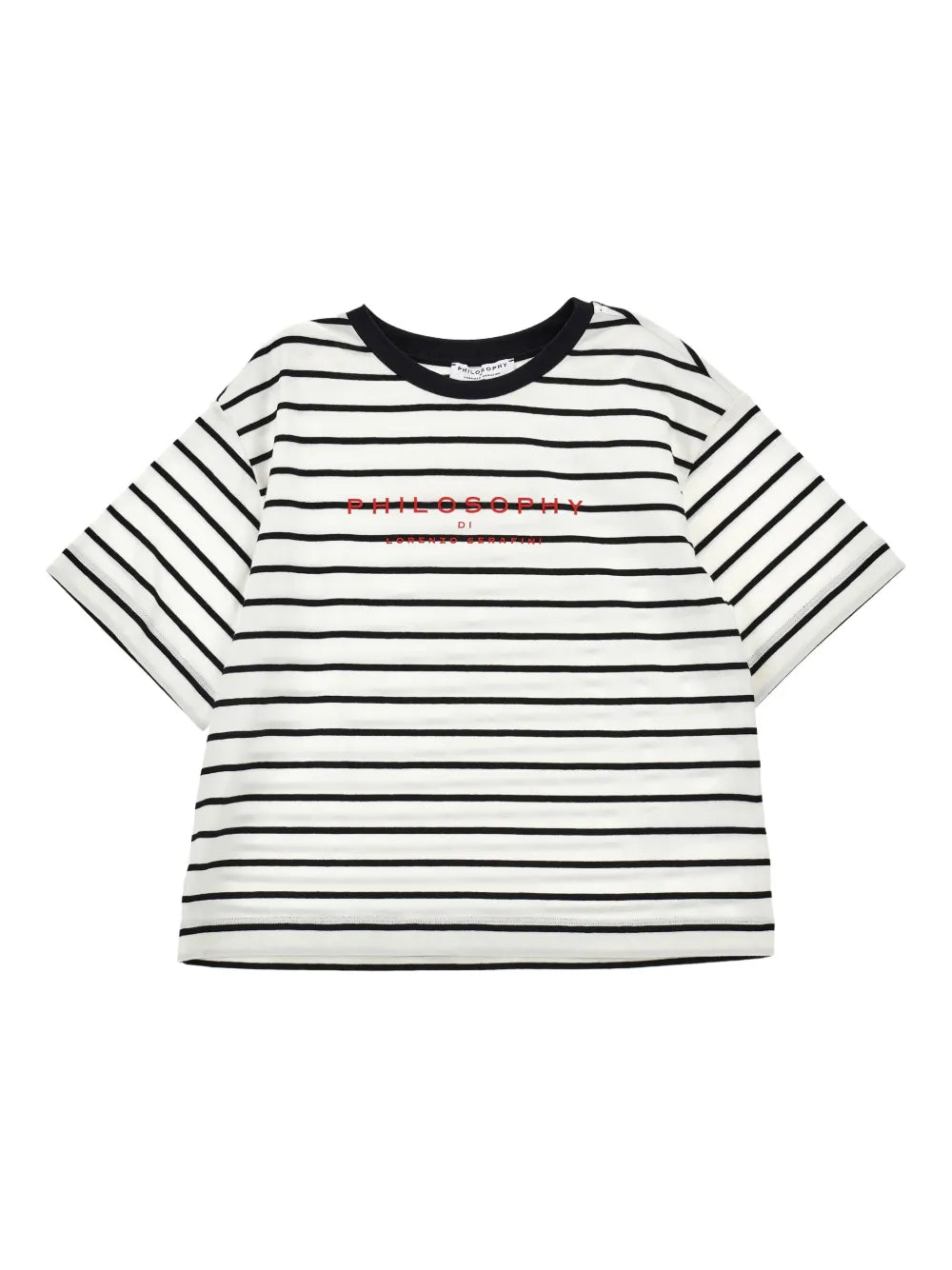 PHK-11G602 WHITE&BLACK STRIPE T-SHIRT