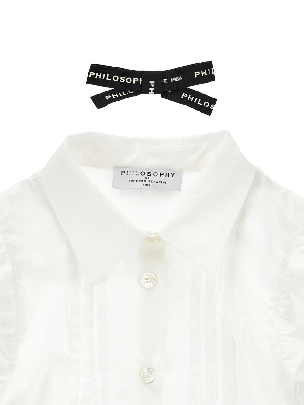 PHK-I1G304 IVORY FRILL BOW BLOUSE