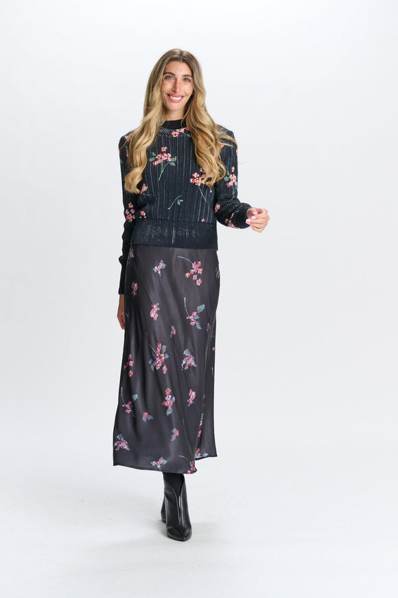 MIZ-332928&332929 BLACK&RED FLORAL SET