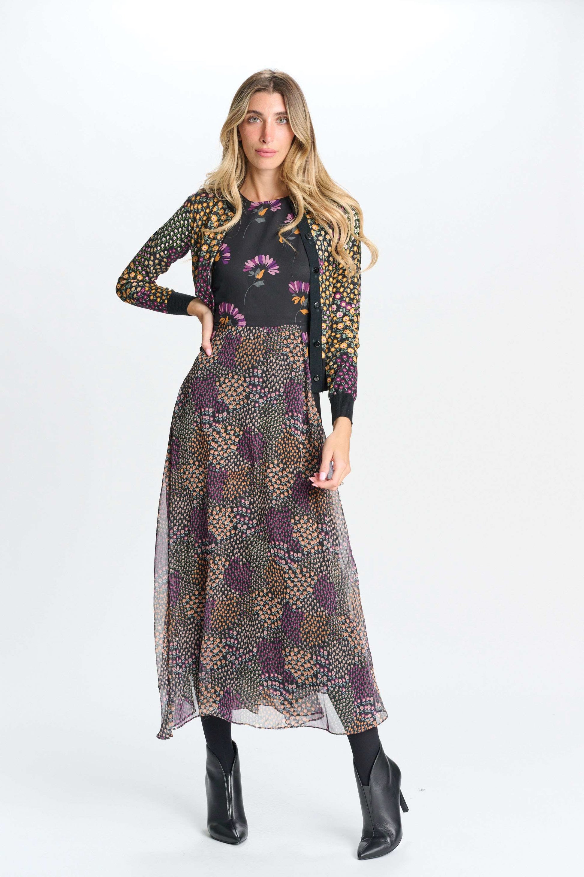 MIZ-333080&333081 PURPLE&GOLD CARDI SET
