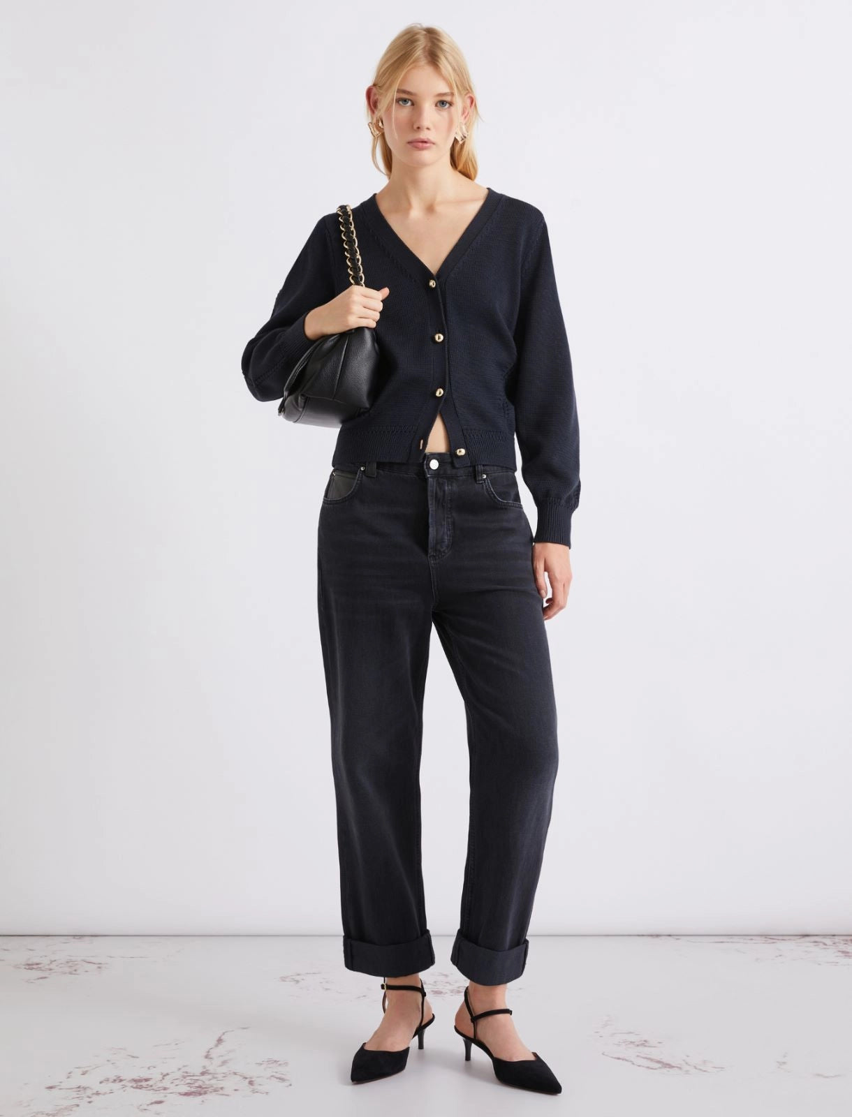 MRL-2613341084 MLPOLI NAVY CARDIGAN