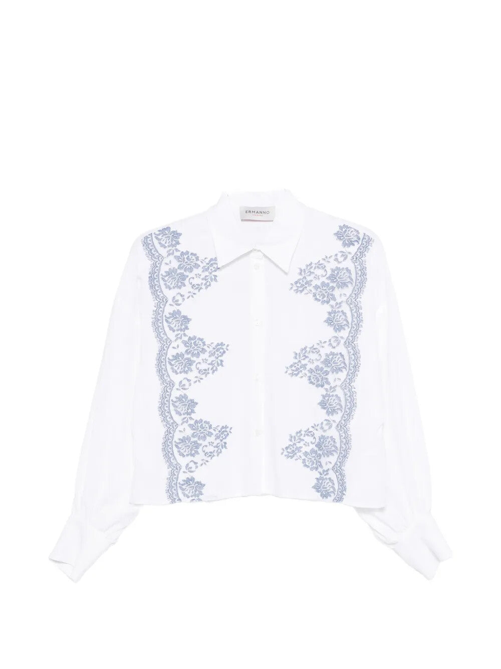 ERF-D48EK0ET0 WHITE FLOWER LACE BLOUSE