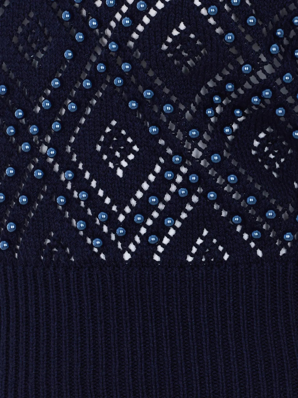 TWS-261TP3201 NAVY ARGYLE PEARL TOP