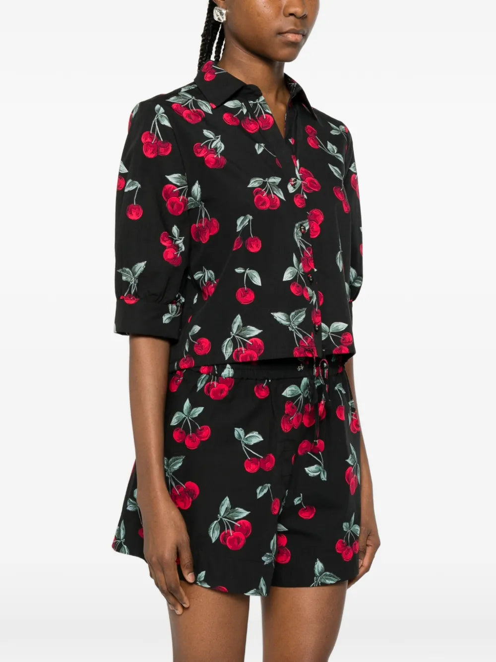 TWS-261TT2593 BLACK&RED CHERRY BLOUSE