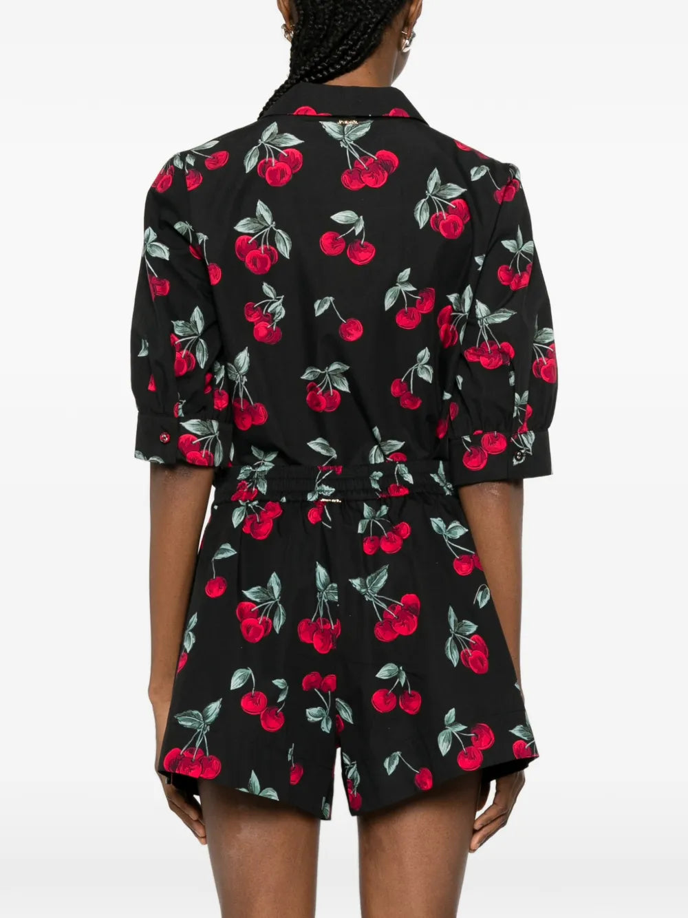 TWS-261TT2593 BLACK&RED CHERRY BLOUSE