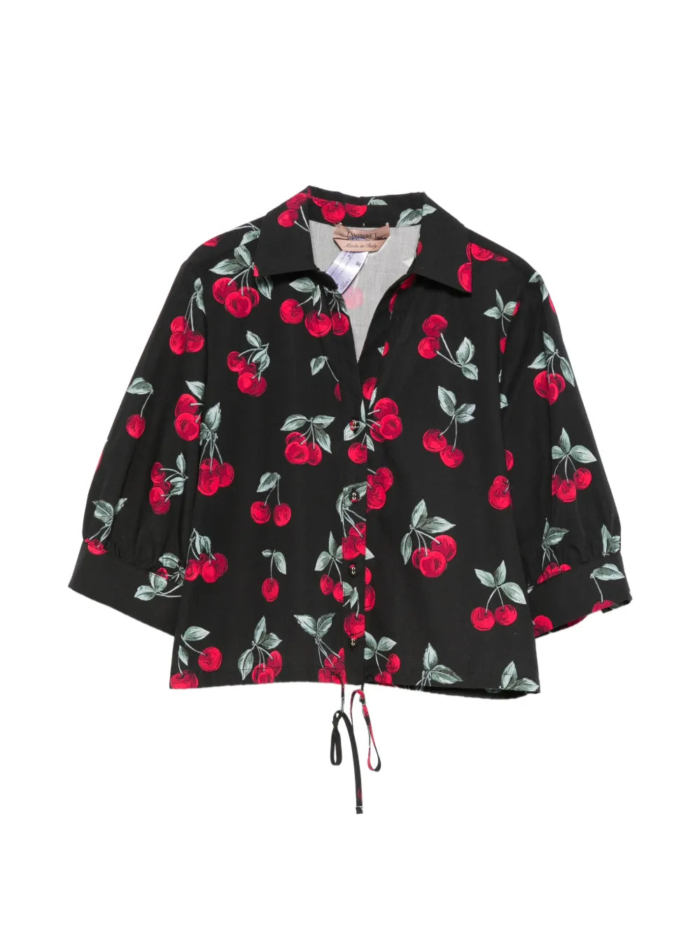 TWS-261TT2593 BLACK&RED CHERRY BLOUSE