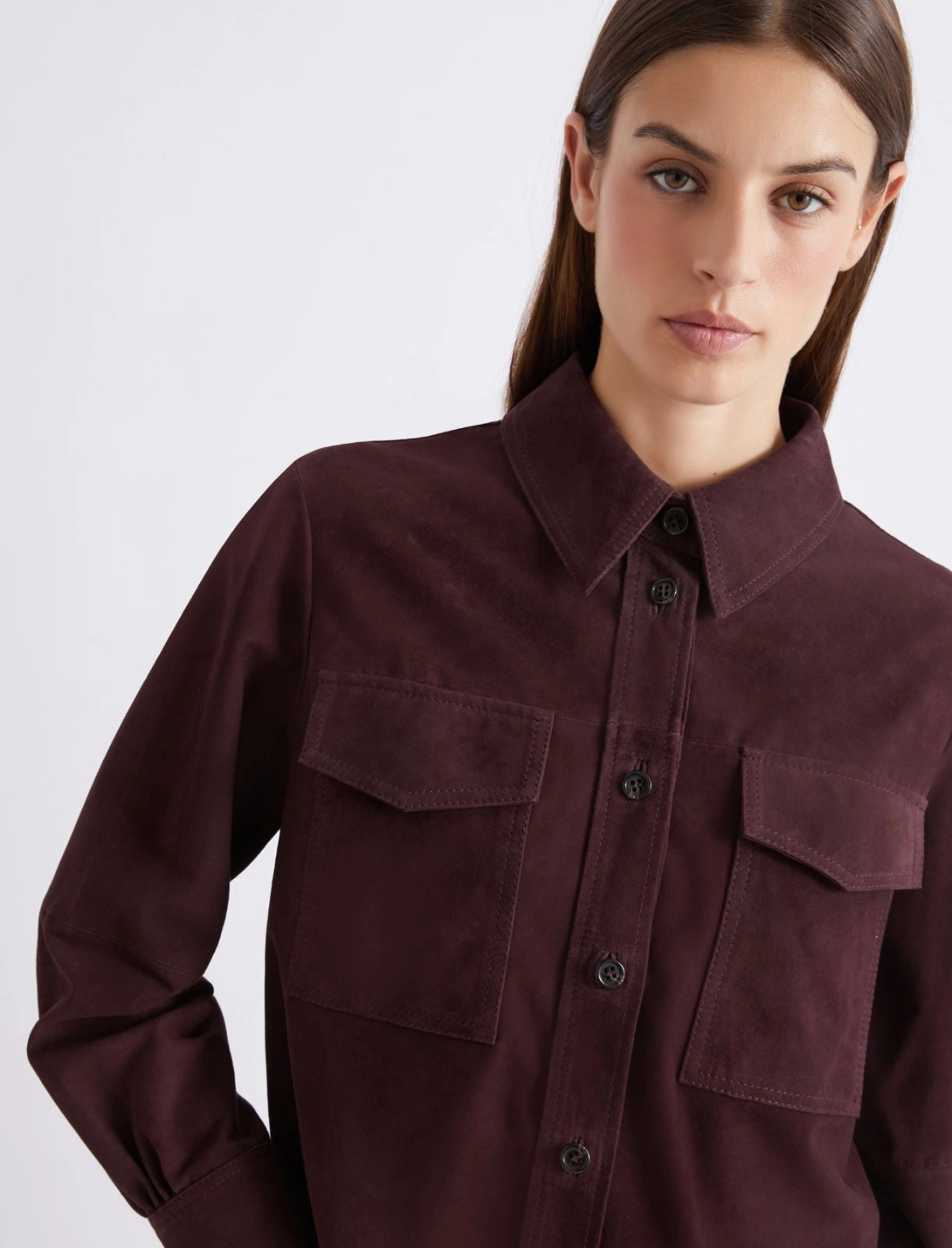 MRL-26134481 MLLAPOGEO BURGUNDY BLOUSE