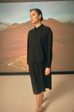NOI-3460 BLACK ZIGZAG DESIGN DRESS