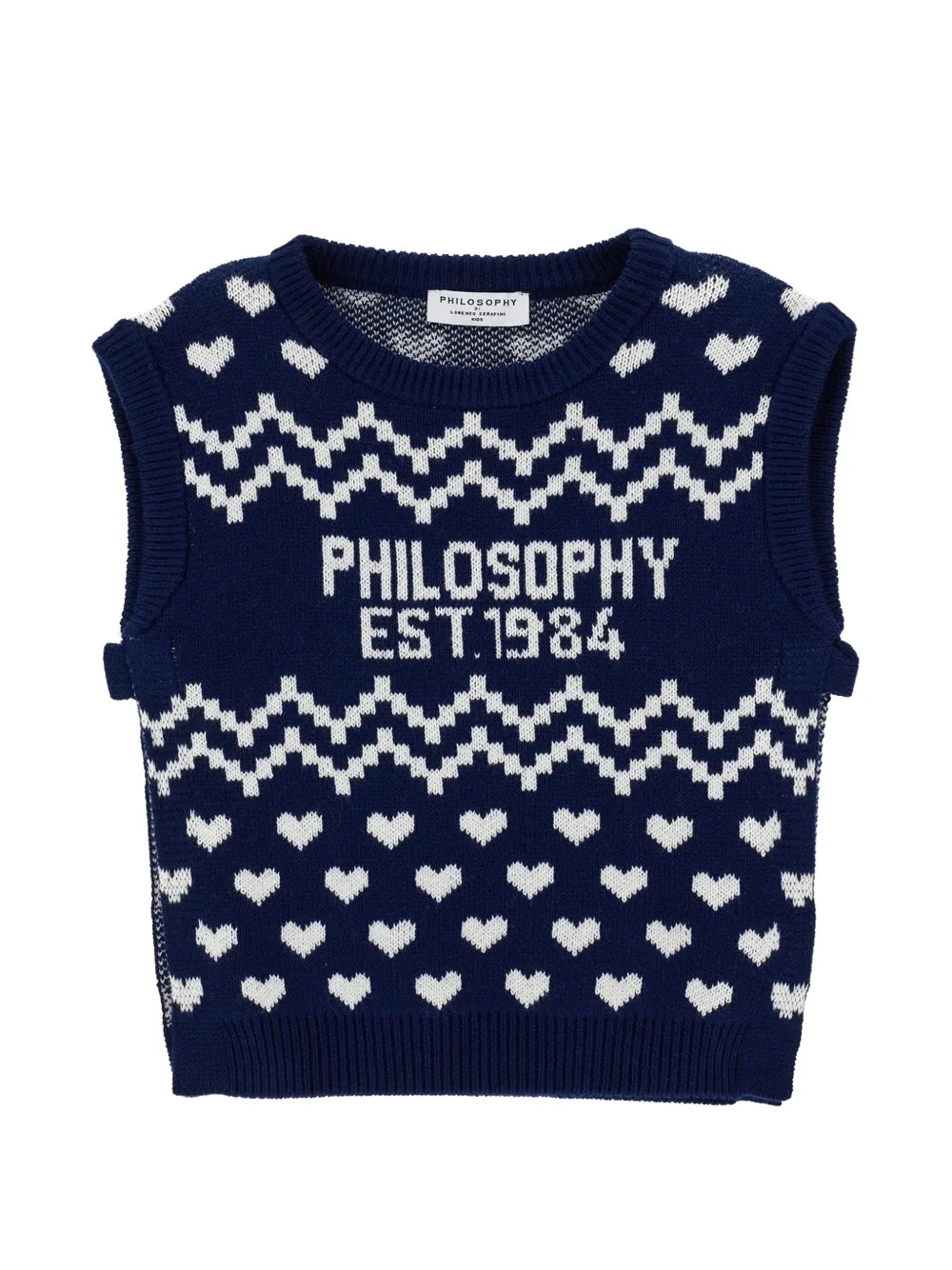 PHK-I9H308 NAVY LOGO KNIT VEST