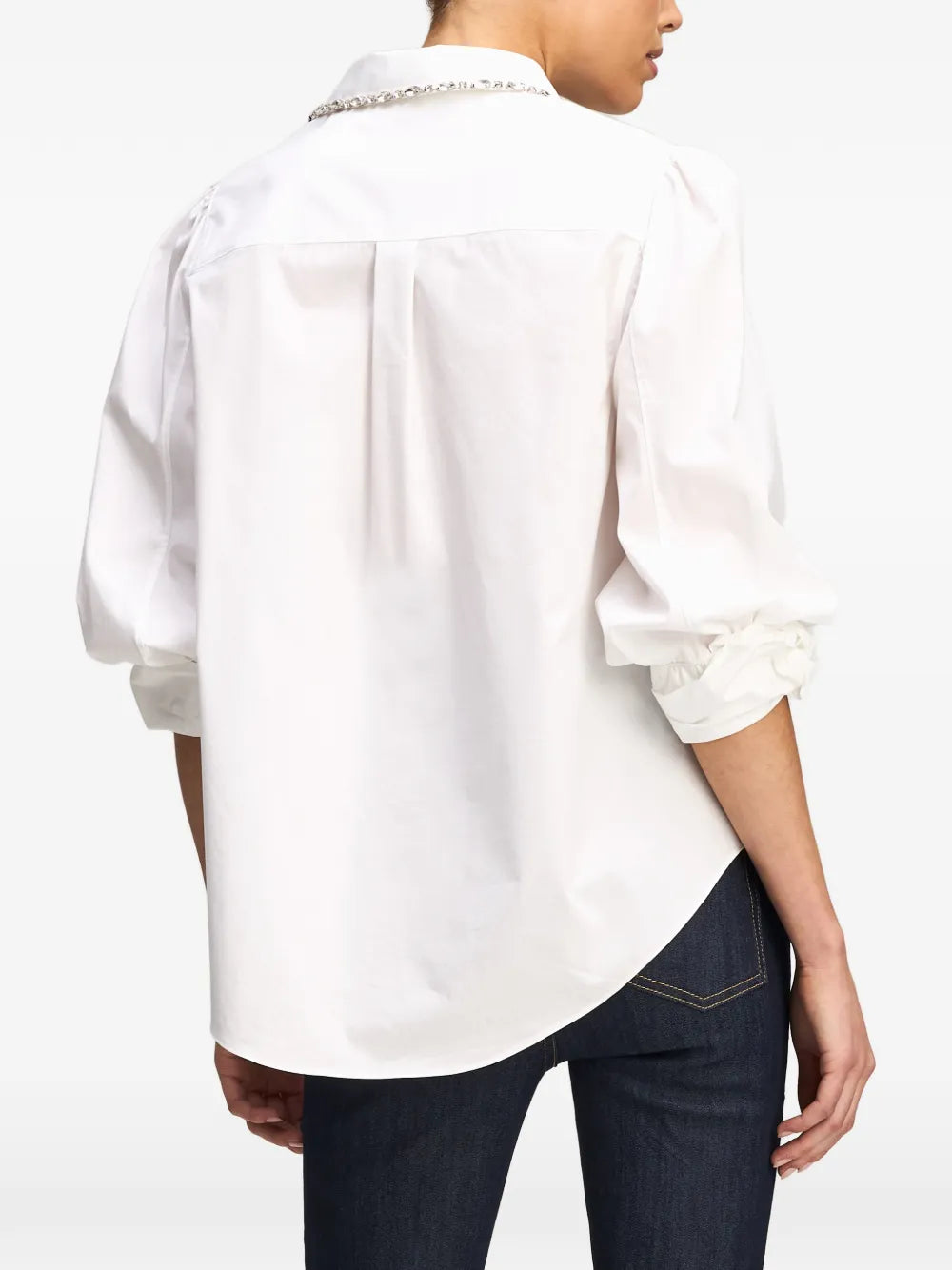 CQS-ZW2282A9321Z WHITE BEADED PUFF SLEEVE BLOUSE X