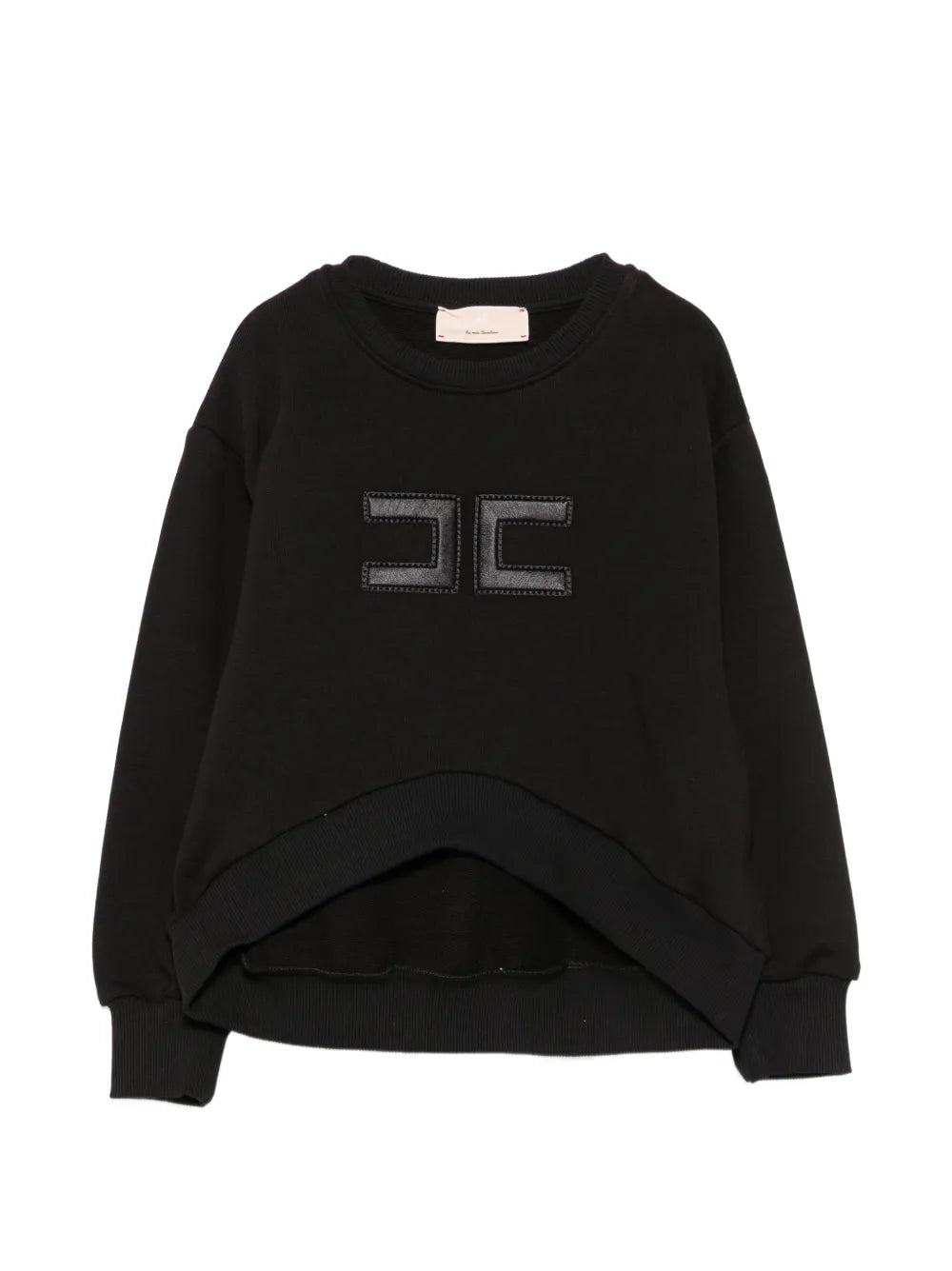 EFK-EFFE185 BLACK APPLIQUE SWEATSHIRT