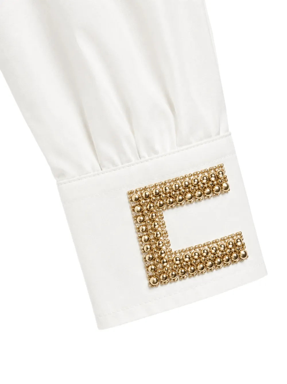 EFK-EFCA298 IVORY LOGO CUFF BLOUSE