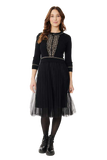 DRY-A312019 BLACK&BEIGE DRESS