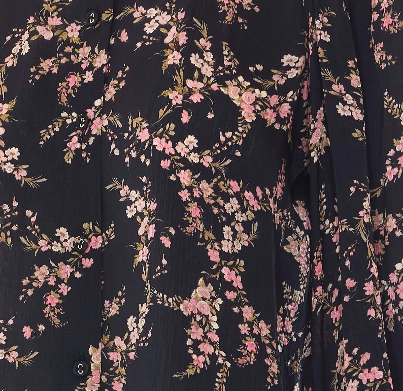 TWS-262TP2443 BLACK FLORAL PRINT BLOUSE