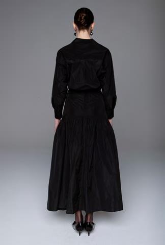 LAV- BF6WD002 BLACK TAFFETA BLOUSE