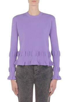 MSC-K1V0935 PINK RUFFLE TOP