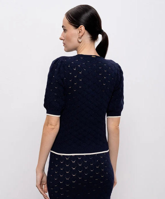 TWS-261TP3031 MIDNIGHT BLUE&WHITE TOP