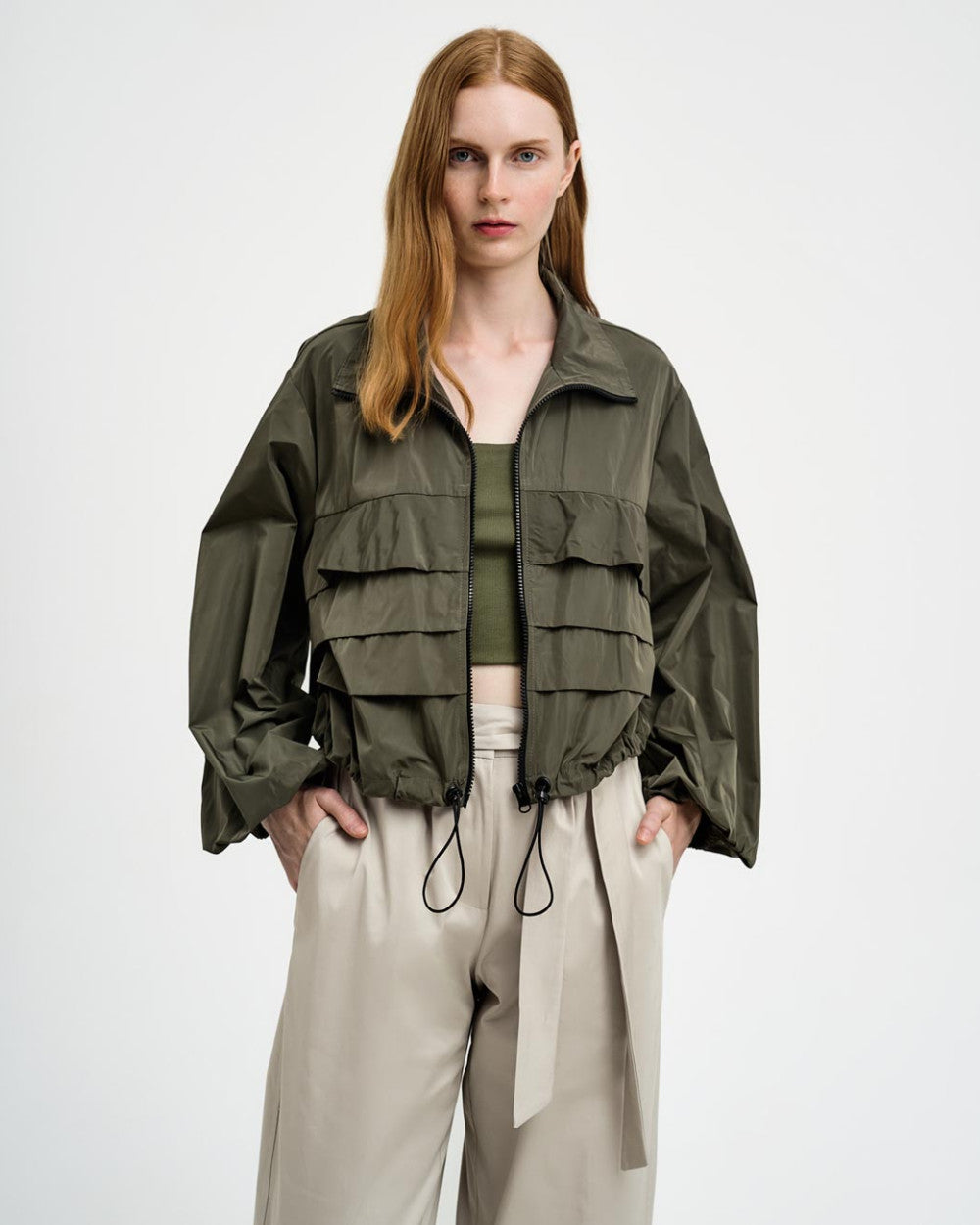 ACC-43-1088-128 BLK RUFFLE BOMBER