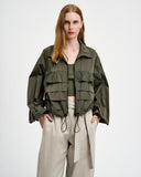 ACC-43-1088-128 BLK RUFFLE BOMBER