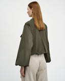 ACC-43-1088-128 BLK RUFFLE BOMBER