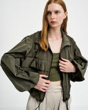 ACC-43-1088-128 BLK RUFFLE BOMBER
