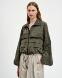 ACC-43-1088-128 BLK RUFFLE BOMBER
