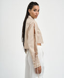 ACC-43-7025-946 BEIGE STRIPED SHIRT