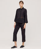 ACC-43-7061-622 BLACK DETAIL BLOUSE