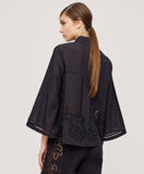 ACC-43-7061-622 BLACK DETAIL BLOUSE