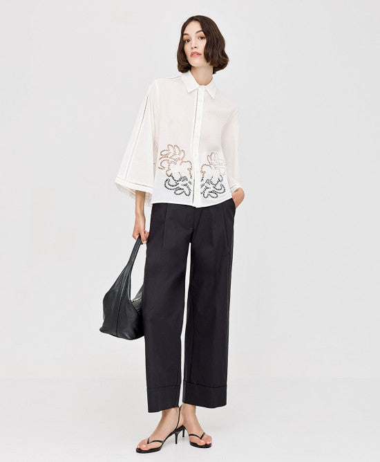 ACC-43-7061-622 WHITE DETAIL BLOUSE