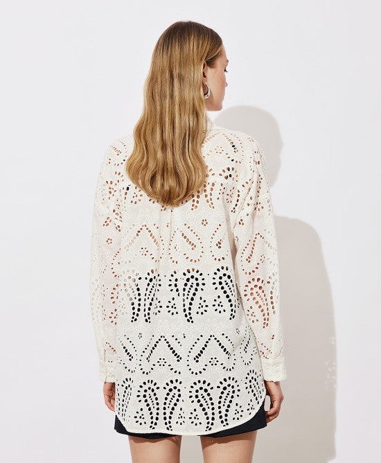 ACC-7084-305 WHITE LACE BLOUSE