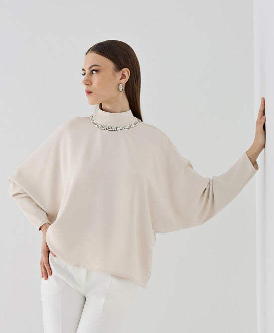 ACC-44-2134-131 VANILLA BEADED TOP