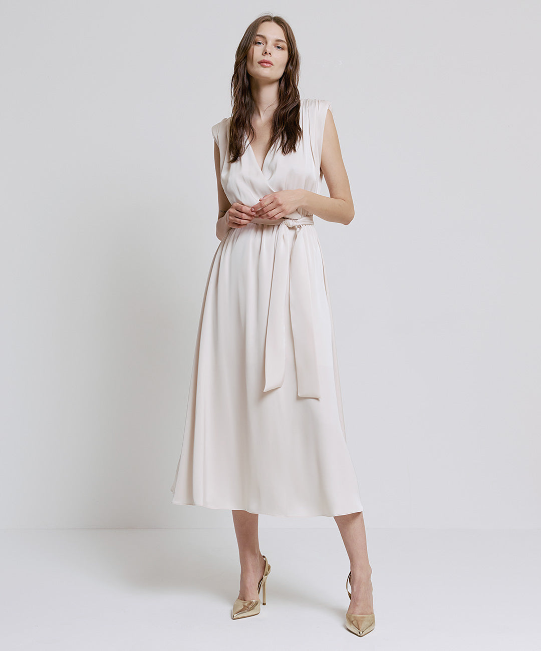 ACC-44-3363-508 BLACK SATIN DRESS