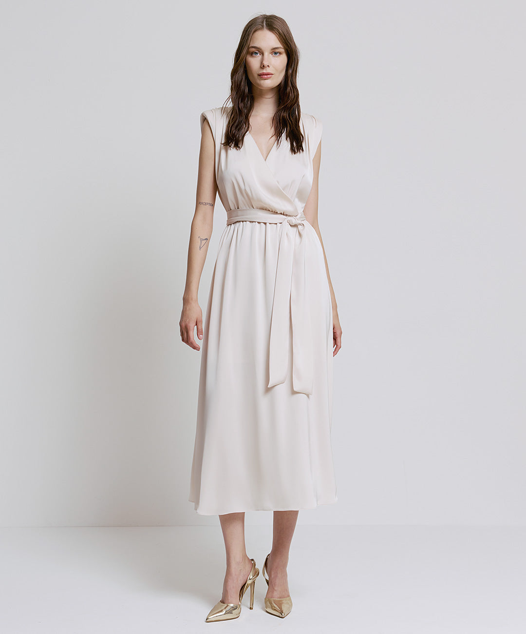 ACC-44-3363-508 BLACK SATIN DRESS