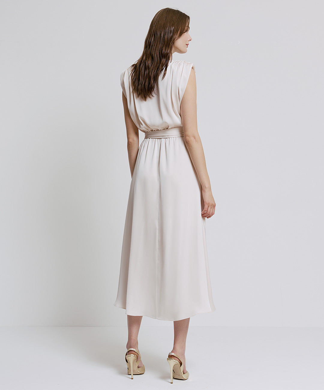 ACC-44-3363-508 BLACK SATIN DRESS