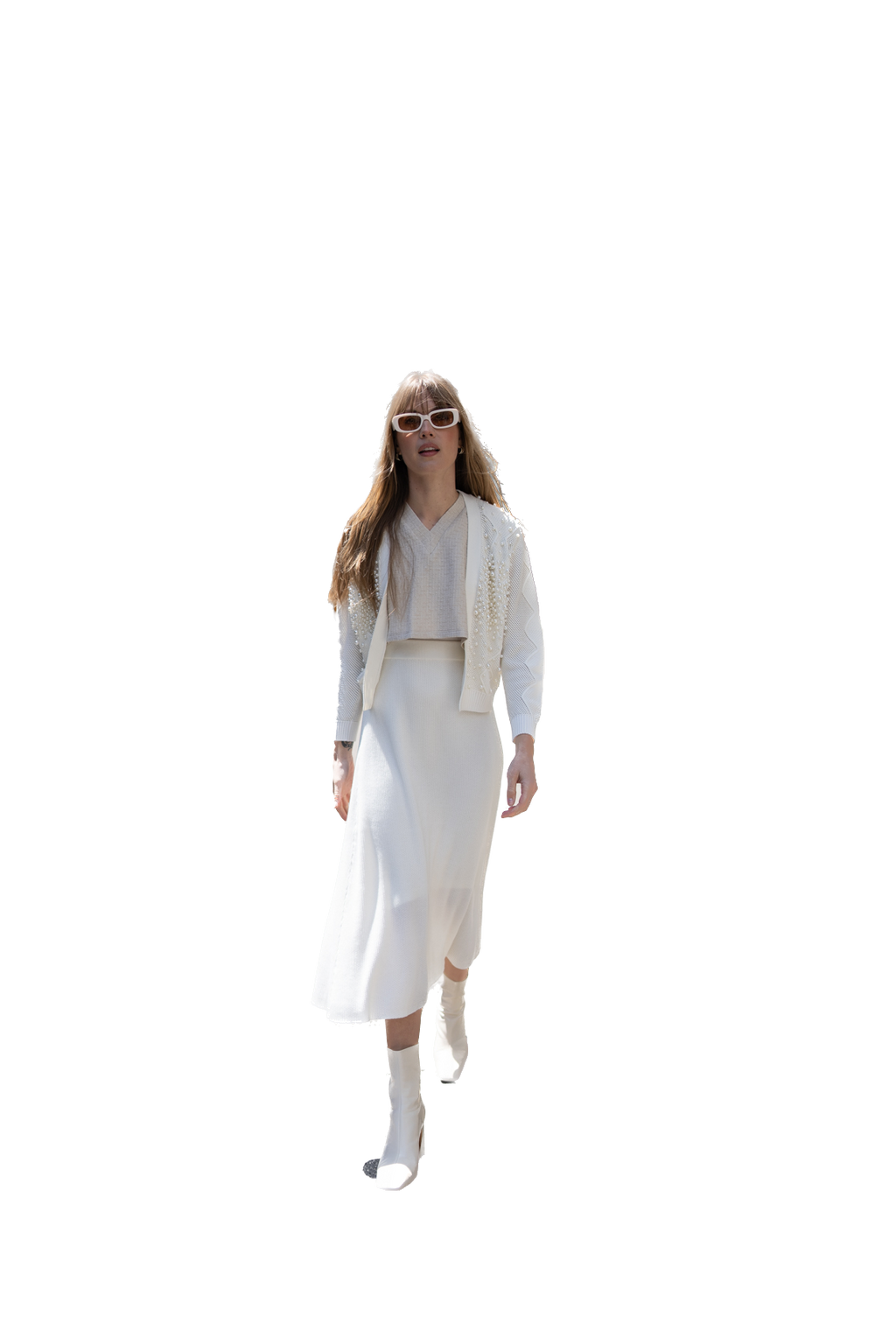 NOI-CH004 WHITE CARDIGAN