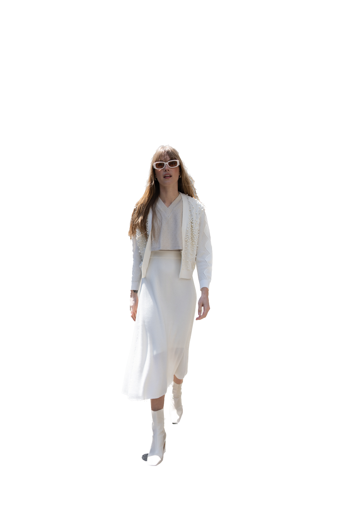 NOI-CH004 WHITE CARDIGAN