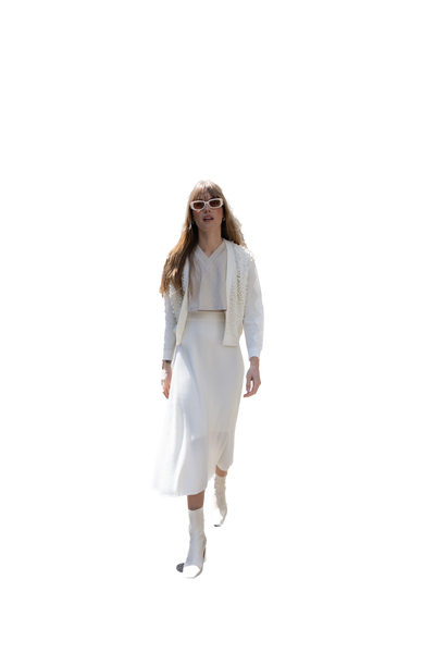 NOI-CH004 WHITE CARDIGAN