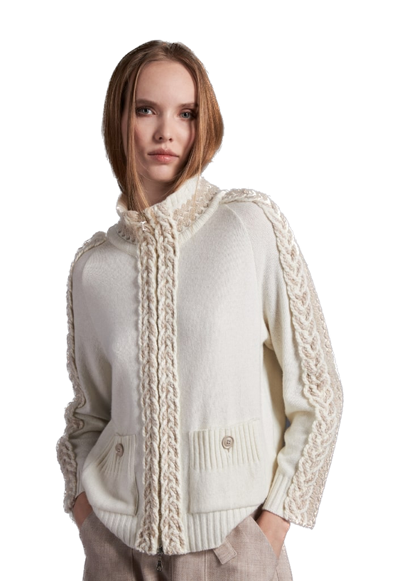 TRC-G622 CREAM CARDIGAN