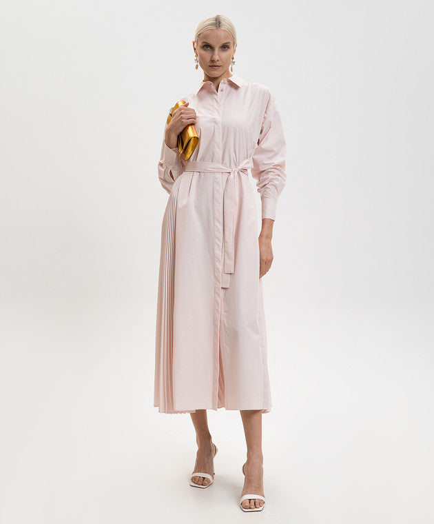 TWS-261TE2031 ROSE PLEATED BACK SHIRT DRESS