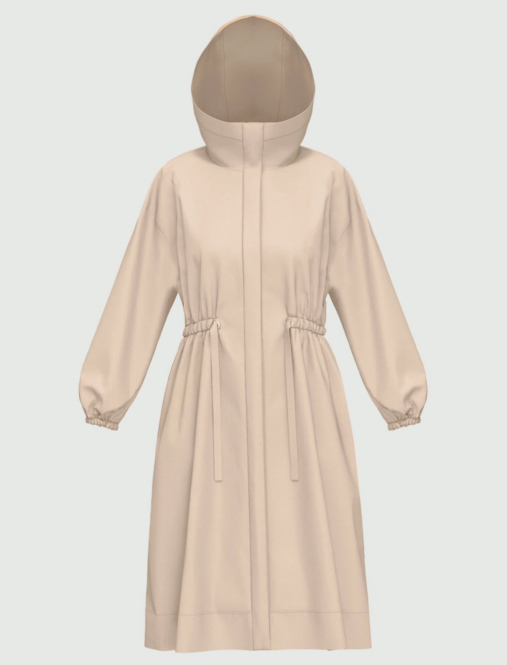 EBM--2515021091 PASQUA ECRU DRAWSTRING COAT