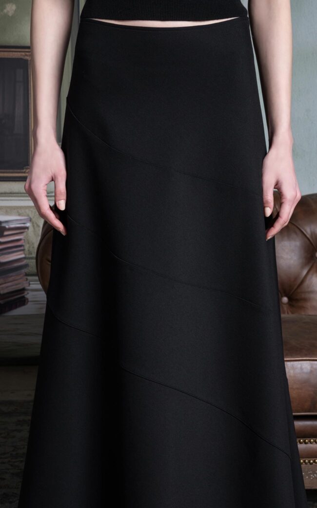 SHS-30 5044/J BLACK VISCOSE SKIRT