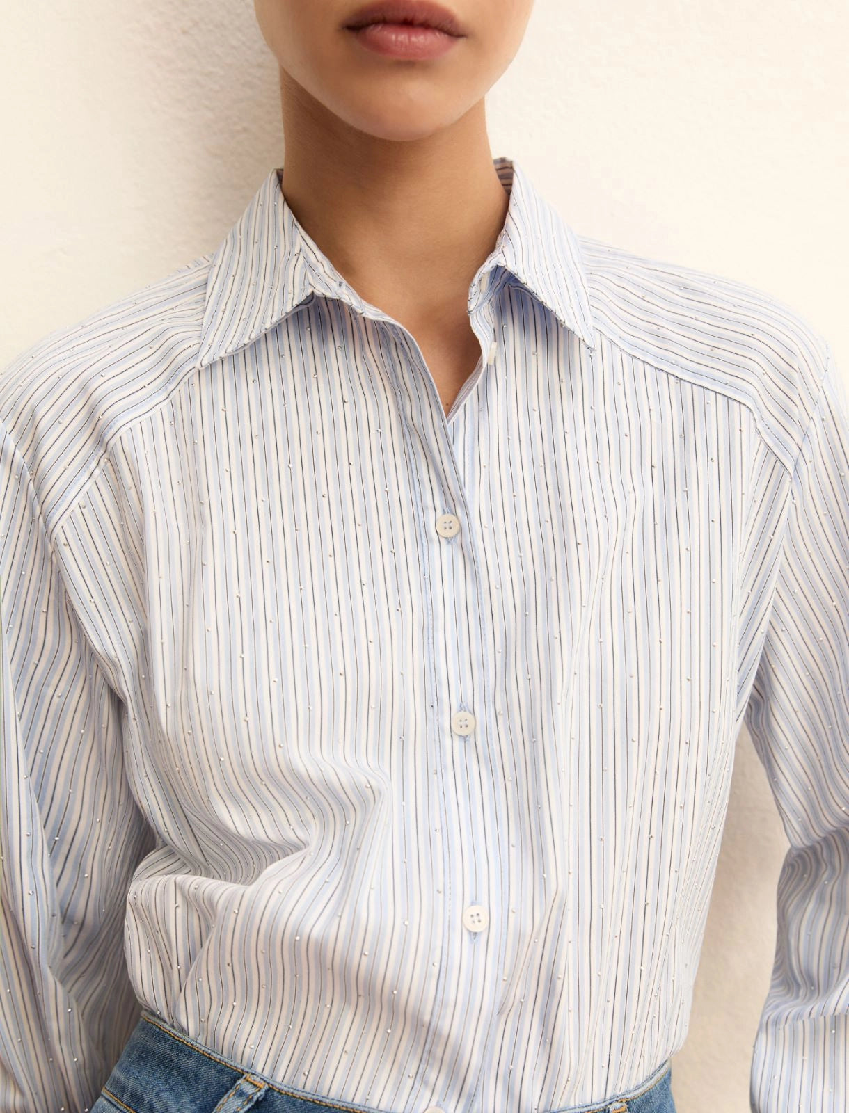 EBM-261511112 EMMLIUTI BLUE STRIPED SHIRT